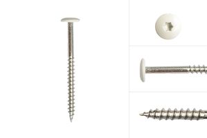 Color head screws White stainless steel 4.8 x 50 mm - Box 100 pieces