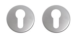 Runde Klickrosette für Profilzylinder Aluminium - pro Set