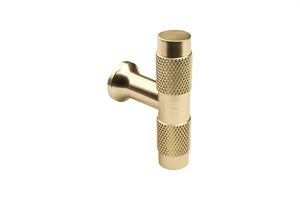 Lavuzo Kastknop T-model Mat Goud 50 mm - Per Stuk