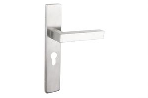 Lavuzo deurkruk Viterbo RVS met rechthoekig schild PC55 - Per set