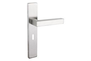 Lavuzo deurkruk Viterbo RVS met rechthoekig schild SL56 - Per set