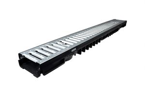 Drainage Channel with Galvanised Grate 1000 x 125 x 55 mm - Per piece