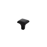 Möbelknopf Schwarz 25 mm Quadrat - pro Stück