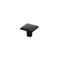 Möbelknopf Schwarz 26 mm Quadrat - pro Stück
