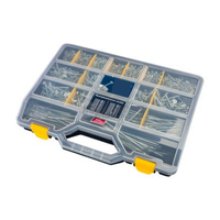 Boîte d'assortiment de vis à panneaux d'aggloméré galvanisées Pozidrive - 17 pièces