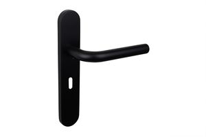 Lavuzo deurkruk Oristano Zwart met afgerond schild SL56 - Per set