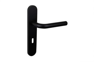 Lavuzo Türgriffe Oristano Schwarz mit abgerundetem Schild SL72 - Pro Set