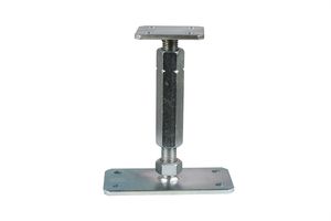 Post holder Adjustable M20 Column base on plate Galvanised steel
