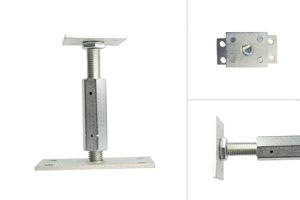 Post holder Adjustable M20 Column base on plate Galvanized steel