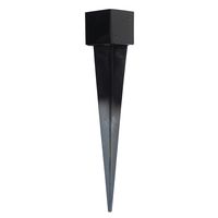 Pointed pole anchor Black Coated 15.1 x 15.1 x 90 cm - Per Piece