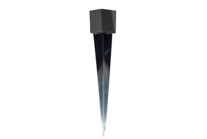 Pointed pole anchor Black Coated 12.1 x 12.1 x 90 cm - Per Piece