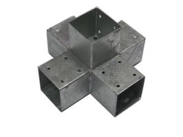Pergola Hoekverbinding Verzinkt voor 9 x 9 cm palen Kruismodel  - Per Stuk