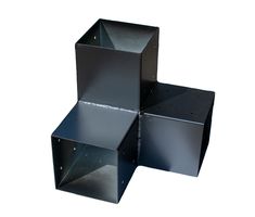 Pergola Hoekverbinding Zwart voor 12 x 12 cm balken kubus model - Per Stuk