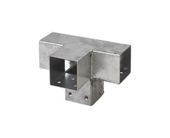 Conector Pérgola com Extensor Galvanizado para Postes 12 x 12 cm modelo cubo - Por Peça
