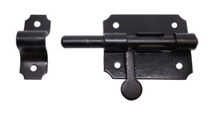 Padlock Slide Bolt Black Small - 65 x 50 mm