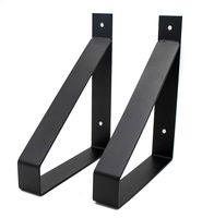 Black Industrial Shelf Bracket 200 x 250 mm T1 - Set 2 Pieces
