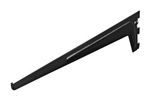 Regalhalter für einzelreihige Wandschiene Schwarz 500 mm - Pro Stück
