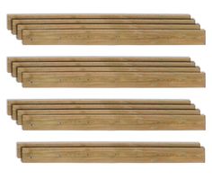 Planken voor Flex Fence Draaibare Lamellen 165 cm Geïmpregneerd Grenen - Set 14 Stuks