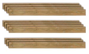 Planken voor Flex Fence Zwart Draaibare Lamellen Kunststof Geïmpregneerd Grenen - Set 11 Stuks