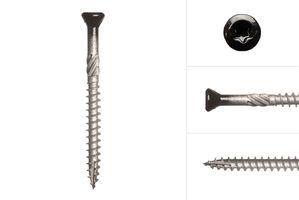 Siding screws Black stainless steel 410 5 x 60 mm Torx 25 with cutting point - Box 100 pieces
