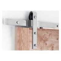 RVS Schuifdeursysteem met Rails - Recht Model Compleet 200 cm - Per Set