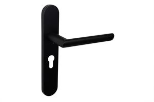 Lavuzo deurkruk Ragusa Zwart met afgerond schild PC55 - Per set