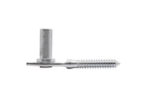 Square hook with wood screw thread Galvanized 16 mm - 95 mm long