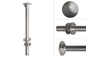 Carriage bolts stainless steel M10 x 120 mm - 10 pieces