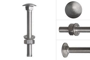 Carriage bolts stainless steel M12 x 100 mm - Per Piece