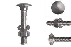 Carriage bolts stainless steel M12 x 70 mm - 10 pieces