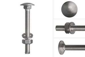 Carriage bolts stainless steel M6 x 50 mm - 10 pieces