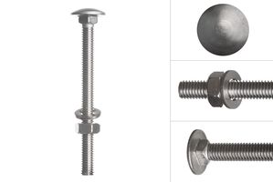 Carriage bolts stainless steel M6 x 70 mm - 10 pieces