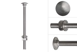 Carriage bolts stainless steel M8 x 120 mm - 10 pieces