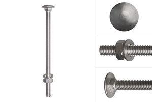Schlossschrauben mit Mutter und Scheibe Edelstahl A2  M8 x 130 mm - 10 Stück 