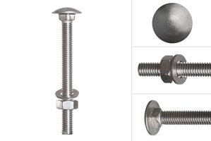 Vagnsbult rostfri M8 x 80 mm - styckpris