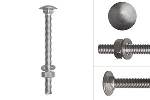 Carriage bolts stainless steel M8 x 90 mm - 10 pieces