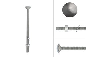 Carriage bolts stainless steel M8 x 140 mm - Per Piece