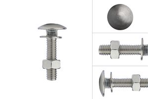 Carriage bolts stainless steel M8 x 35 mm - Per Piece