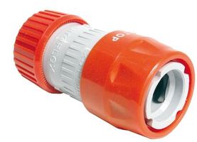 1/2 inch Nozzle to Garden Hose Connector with Water Stop - Per Piece