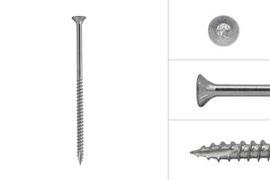 Chipboard screws Galvanized 6 x 120 mm Torx 25 with cutting point - Box 100 pcs