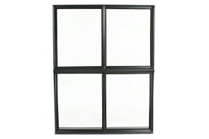 Stahlrahmen Fenster Schwarz Viereckig 750 x 950 mm