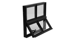 Stalen Raam Zwart Vierkant 400 x 400 mm Kantelbaar
