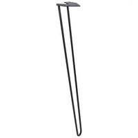 Tafelpoot Zwart Staal Industrieel - 72 cm - Per Stuk
