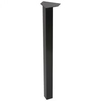 Tafelpoot Zwart Staal Vierkant - 72 cm - Per Stuk