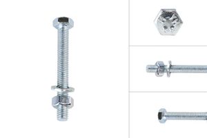 Boulon hexagonal galvanisé M8 x 70 mm - 10 pièces