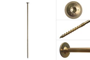 Vis à tête disque galvanisée jaune 8.0 x 320 mm Torx - Par pièce