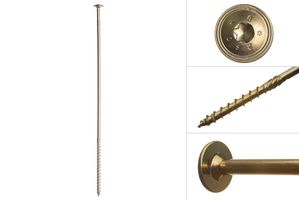 Vis à tête disque galvanisée jaune 8.0 x 340 mm Torx - Par pièce