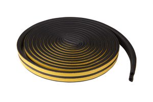Zugluftstopper - Selbstklebende Gummidichtung Schwarz 4 - 6 mm Spaltbreite - 7.5 m