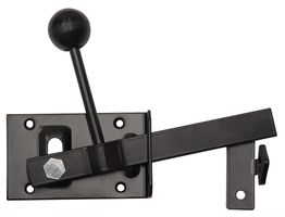 Garden Fence Lock with Nose Black - 100 x 60 mm