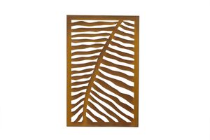 Panneau décoratif extérieur acier corten 900 x 600 mm Palmier - Par pièce